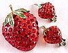 BP53 lucite forbidden fruit strawberry pin/ers